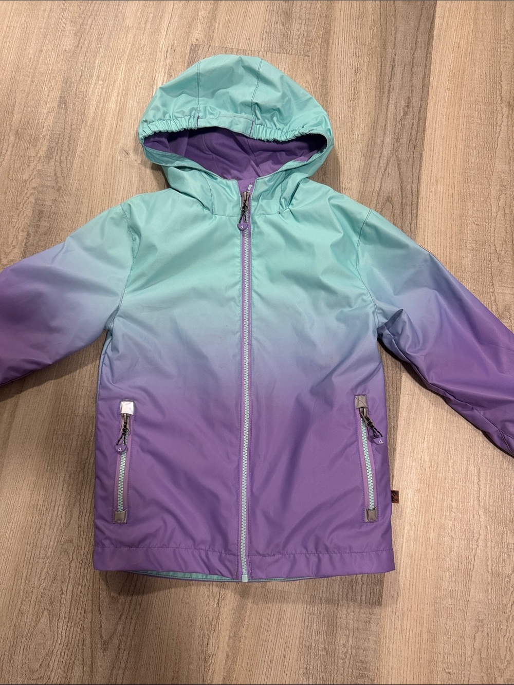 deux par deux Mint to Lavender Girls 2 in one jacket
